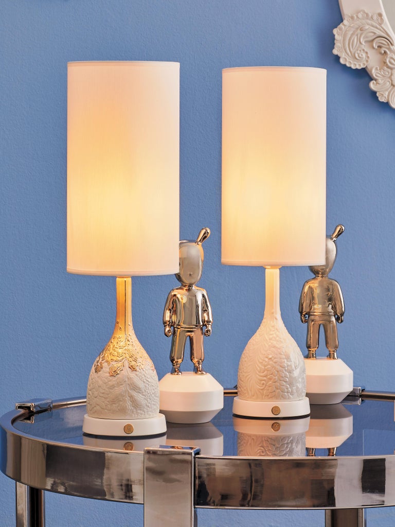 Lladro Naturofantastic Organic Nature Table Lamp in White For Sale at 1stdibs