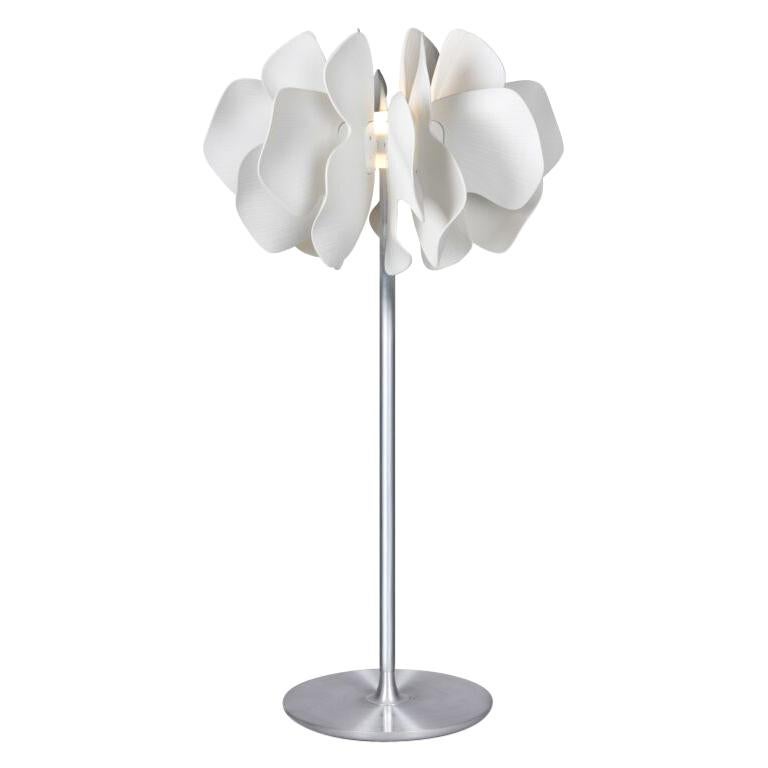 Lladró Nightbloom Floor Lamp in White Small For Sale