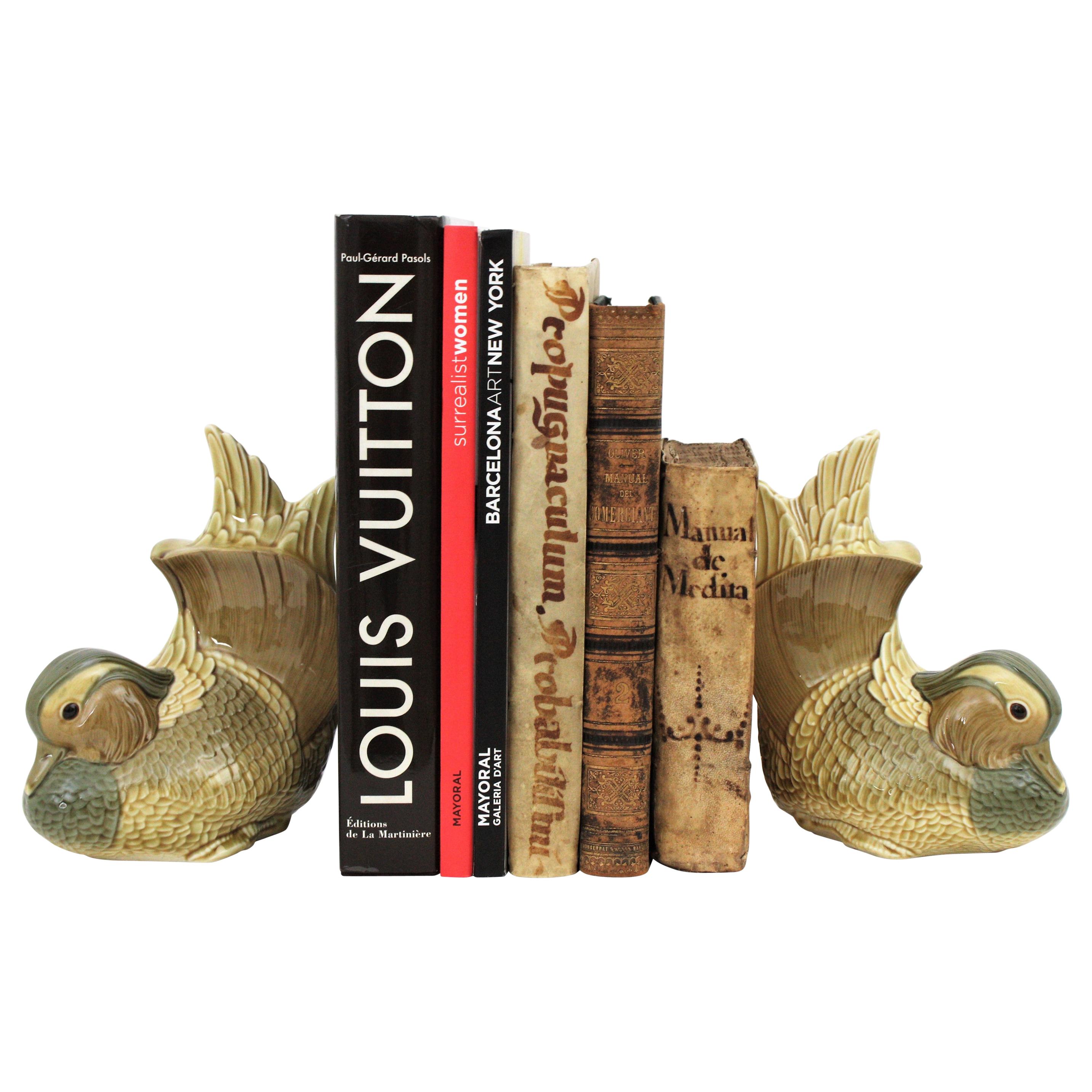 Mid-Century Modern Serre-livres canard mandarin en porcelaine de Lladro, Espagne, 1970 en vente