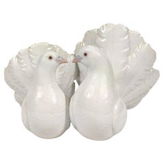 Lladro Porcelain 'Couple of Doves' Birds Sculpture by Antonio Ballester