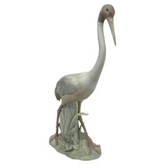 Lladro Porcelain Crane, 1970s