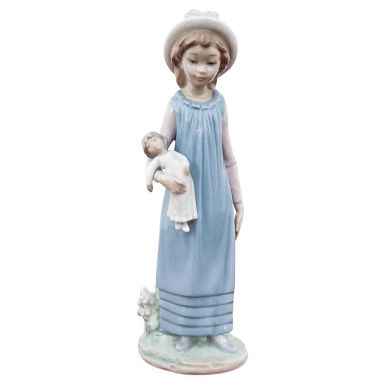 Lladro Porcelain Figurine "Girl with a Doll", Spain