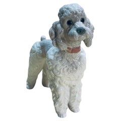 Vintage Lladro Porcelain Figurine of a Poodle Dog