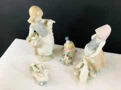 LLadro Porcelain Figurines, a Set of 4