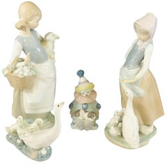 Figurines en porcelaine de LLadro, ensemble de 4 pièces