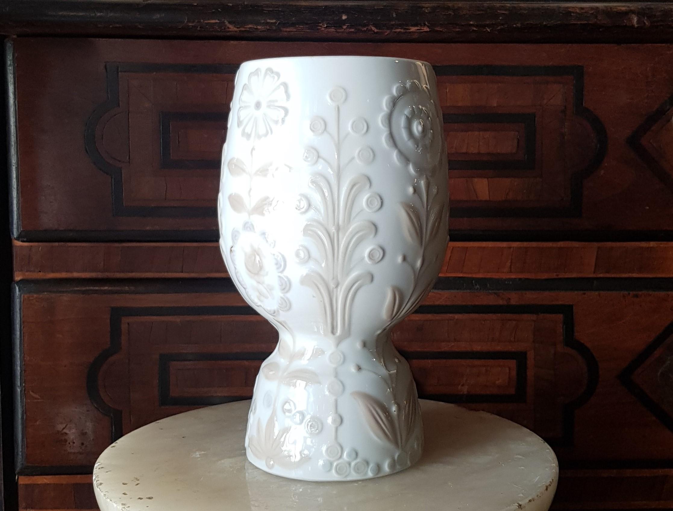 Spanish Lladro Porcelain Floral Vase, 1970s