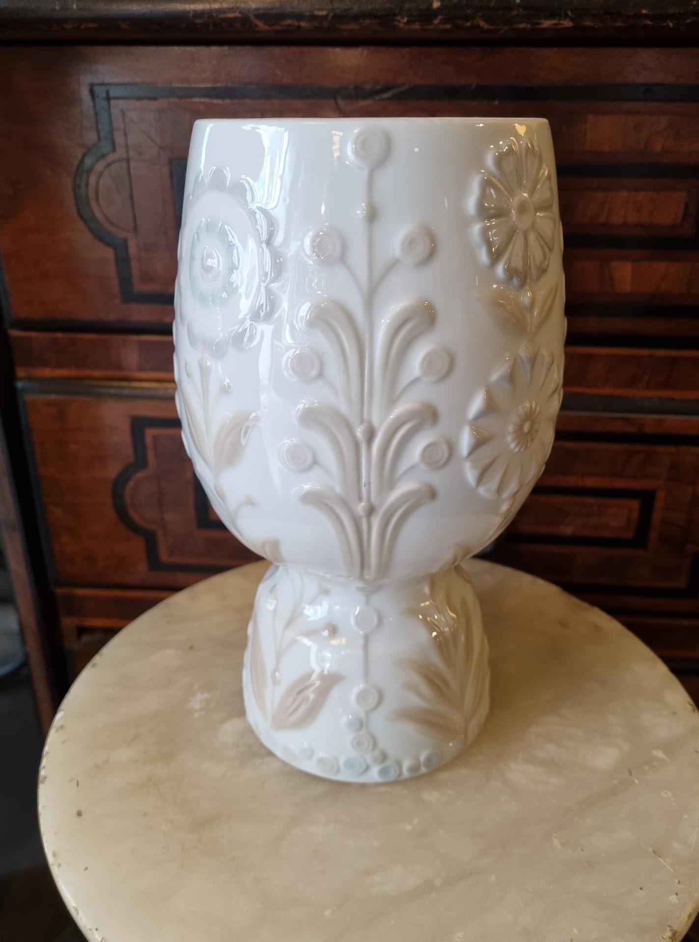 Glazed Lladro Porcelain Floral Vase, 1970s