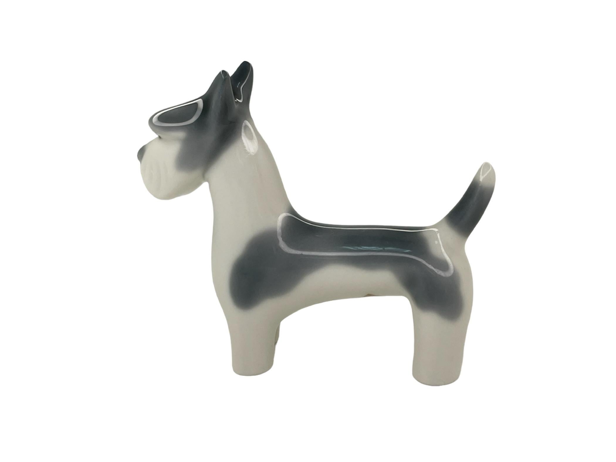Spanish Lladro Porcelain Mini Figurine Of A Scottish Terrier Dog For Sale