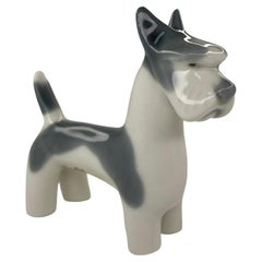 Lladro Porcelain Mini Figurine Of A Scottish Terrier Dog