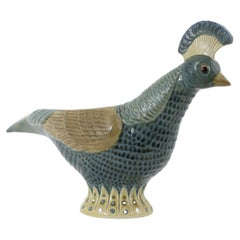 Lladro Porcelain Pheasant Centerpiece Vase