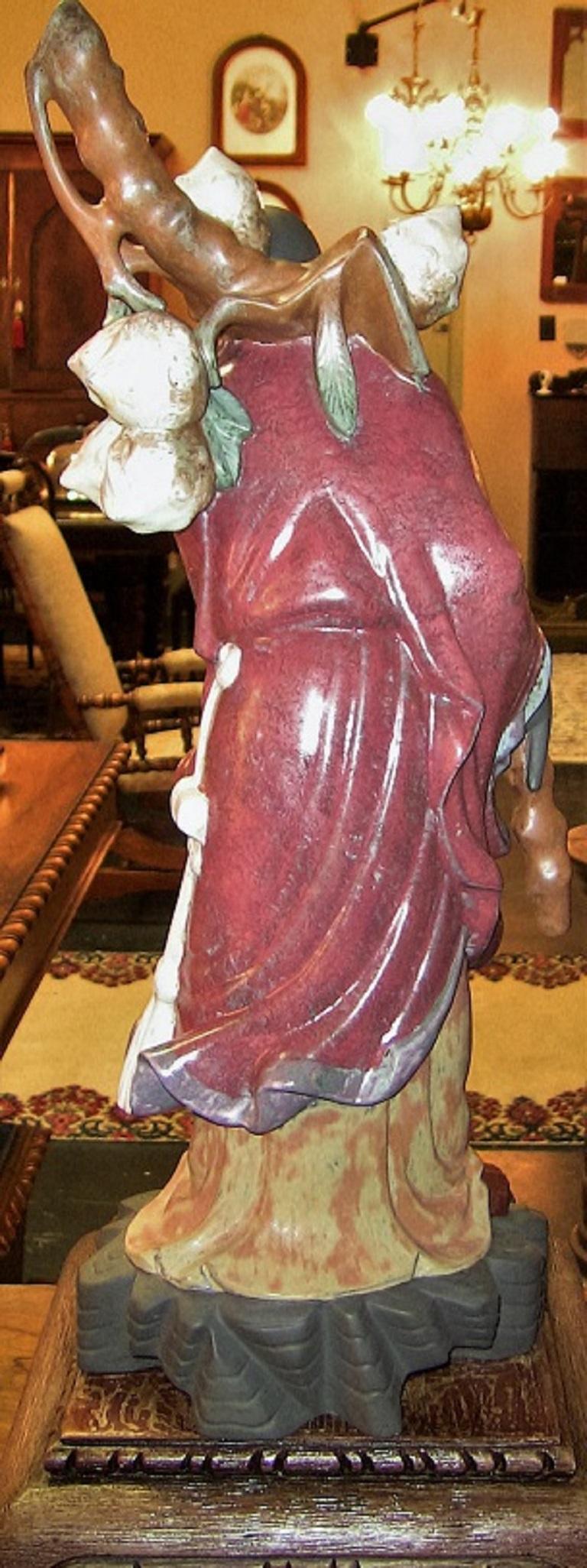 Spagnolo Rara coppia di statuette di porcellana cinese Lladro Farmer in vendita