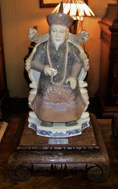 Figurines Lladro de nobles et de nobles femmes chinoises à la retraite