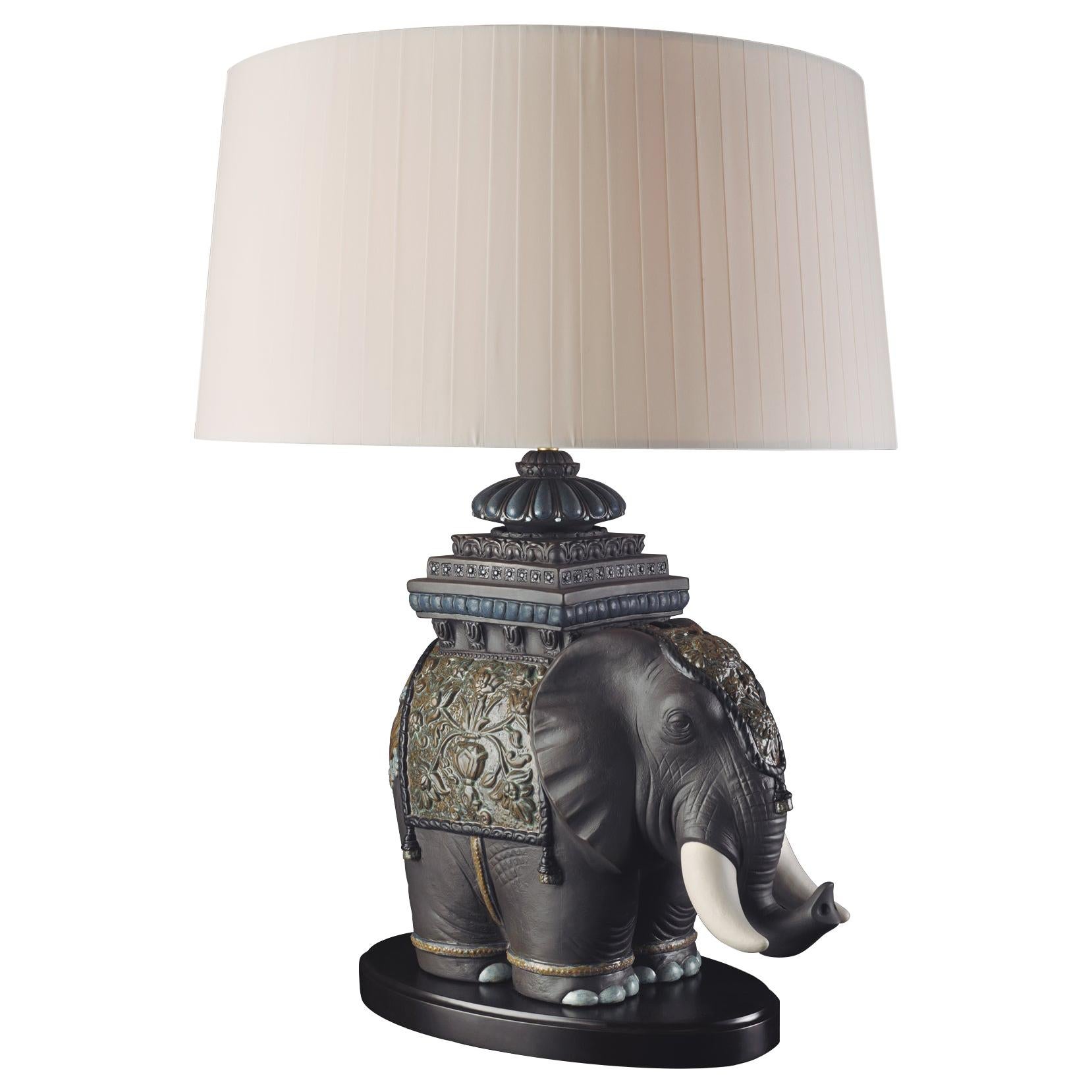 Lladró Siamese Elephant Table Lamp by Antonio Ballester