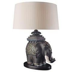 Lladro Siamese Elephant Table Lamp by Antonio Ballester