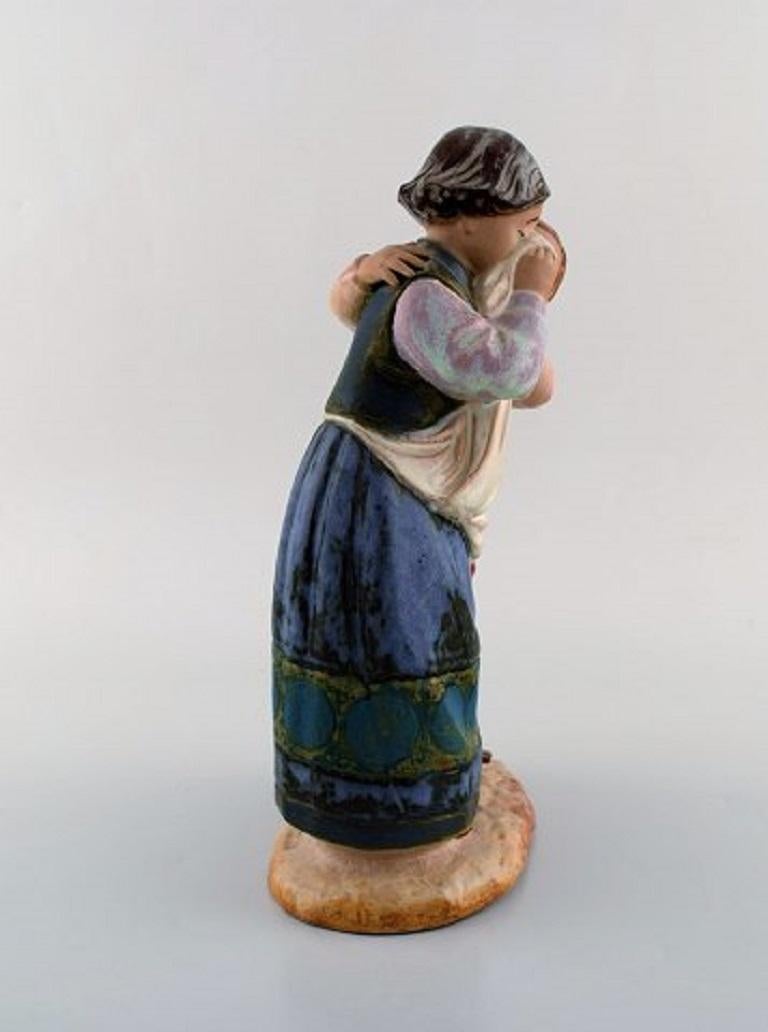 Spanish Lladro, Spain, Large Figure in Glazed Ceramics, Late 20th Century For Sale