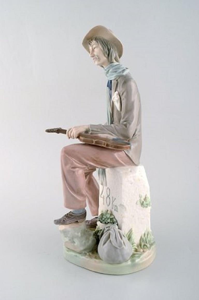 Lladro, Spain. Large porcelain figure, Troubadour, 1980s-1990s.
Measures: 35 x 15 cm.
In very good condition.
Stamped.
