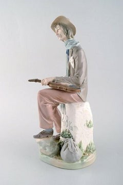 Lladro, Spain, Large Porcelain Figure, Troubadour, 1980s-1990s