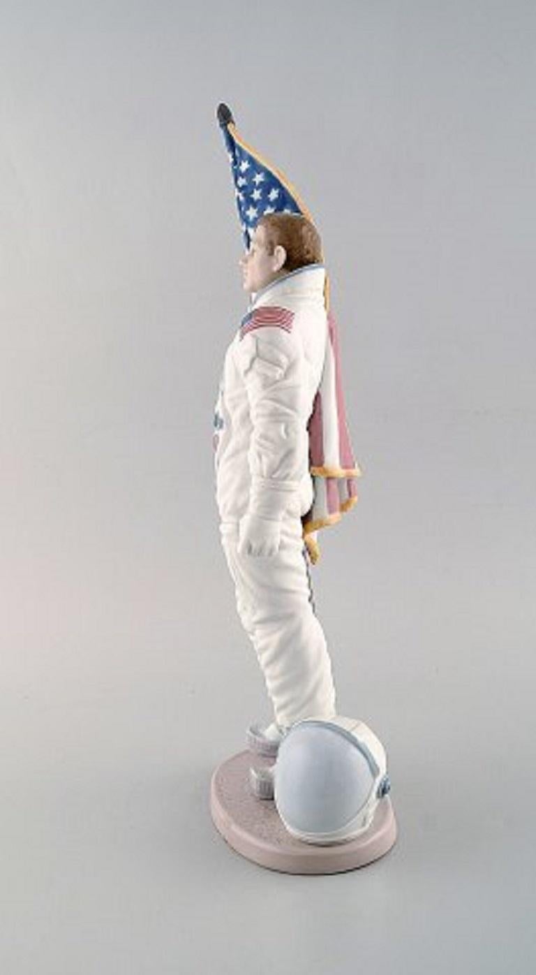 Spanish Lladro, Spain, Large Rare Figure in Glazed Porcelain, Neil Armstrong
