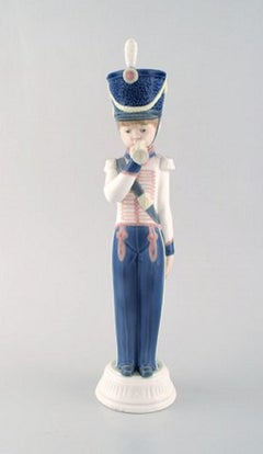 Lladro, Spain, Two Porcelain Figurines, Guard Boys, 1980s-1990s