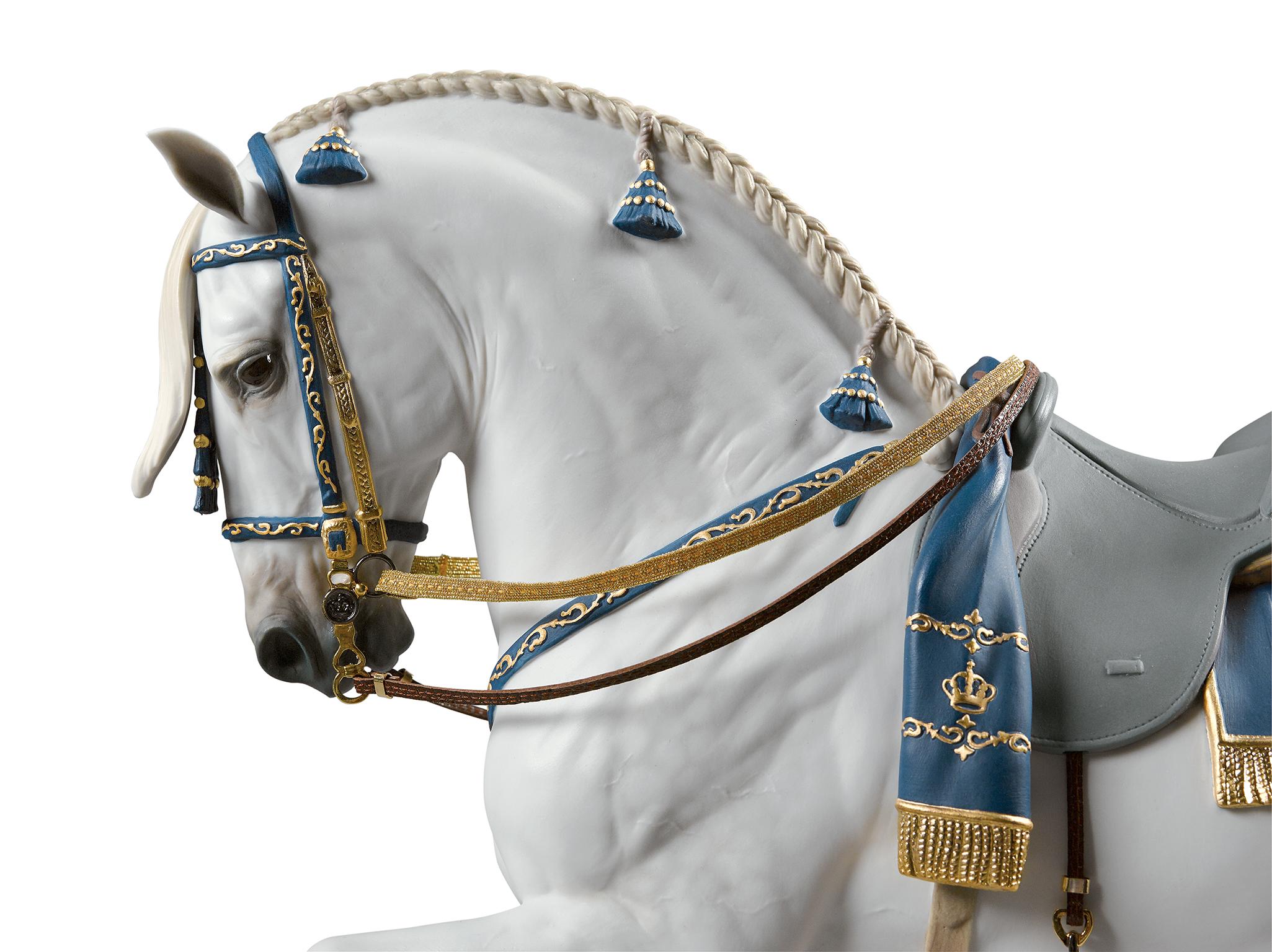 XXIe siècle et contemporain Sculpture Lladró en forme de cheval de pure race espagnole par Ernest Massuet. Édition limitée. en vente