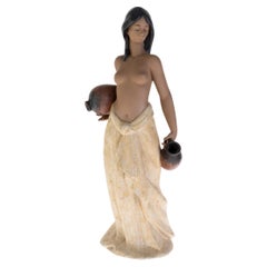 Figura de gres Lladro "Niña del agua" de Antonio Ramos #2323