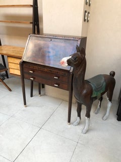 Vintage 1930 Art Deco Llama Sculpture in Wood from Argentina