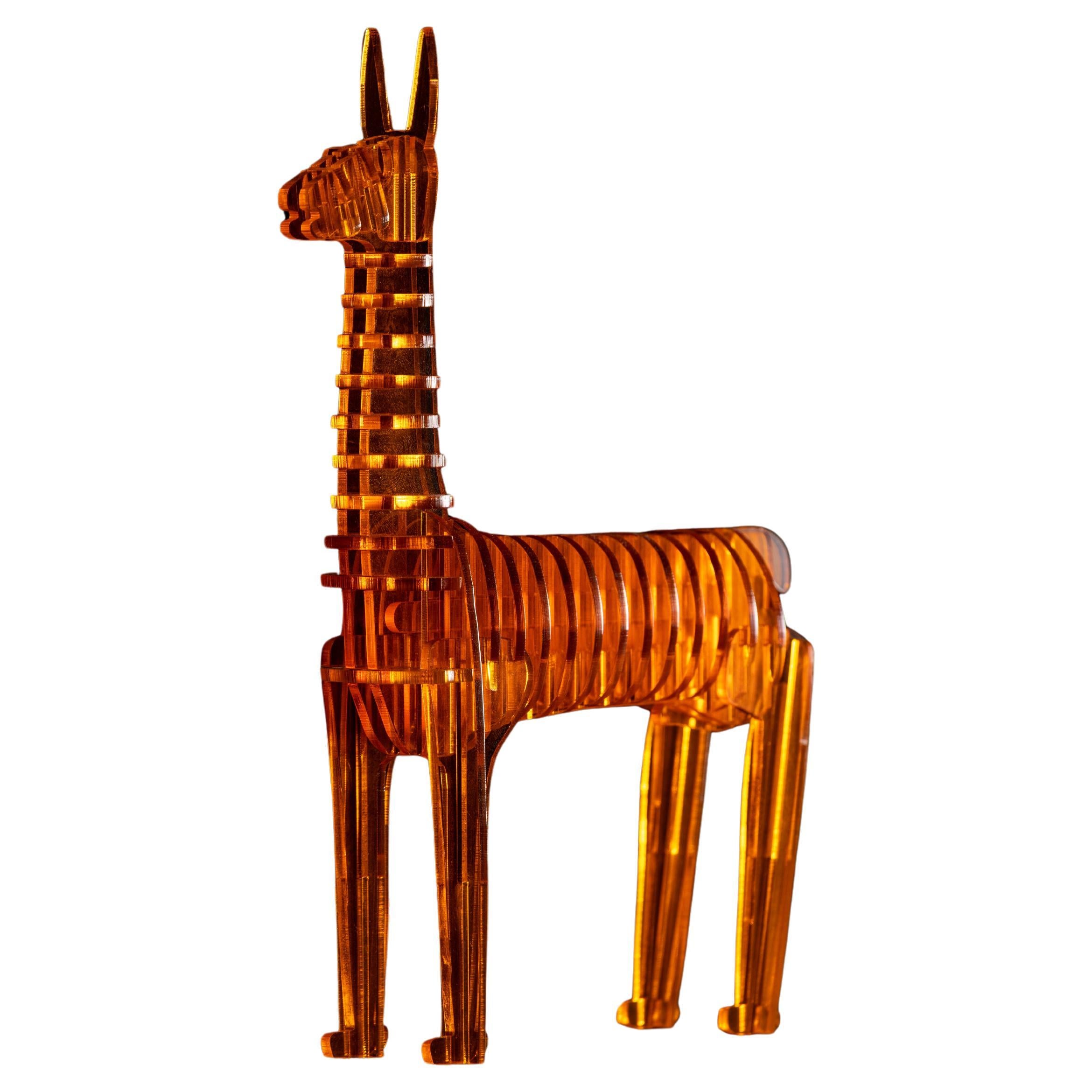 Llama Inka Assemblable Acrylic Statuette by Studio Orbeat For Sale