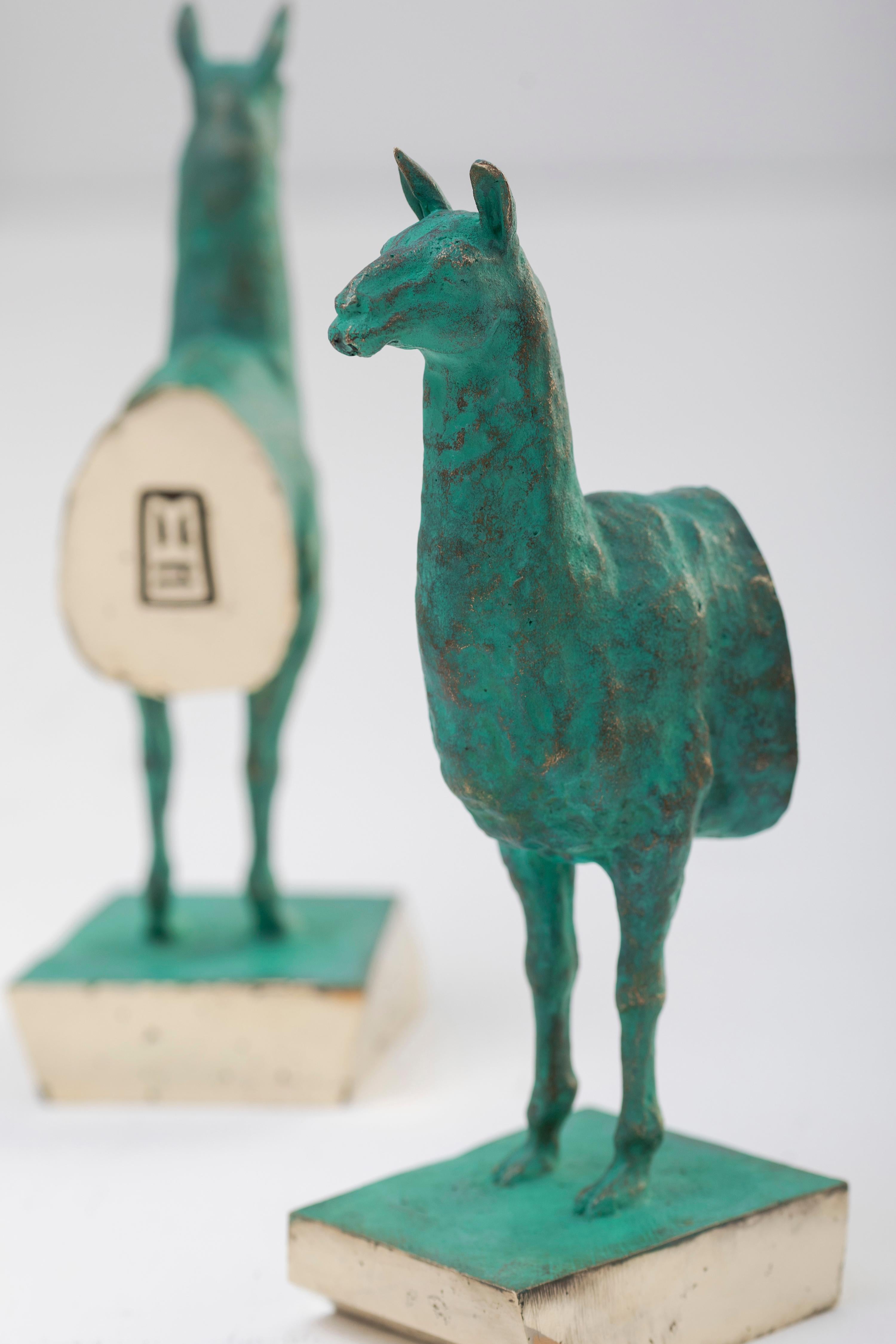 LLAMAS Decorative Bookends in Casted Bronze, Set of 2, by ANDEAN, In Stock For Sale 4