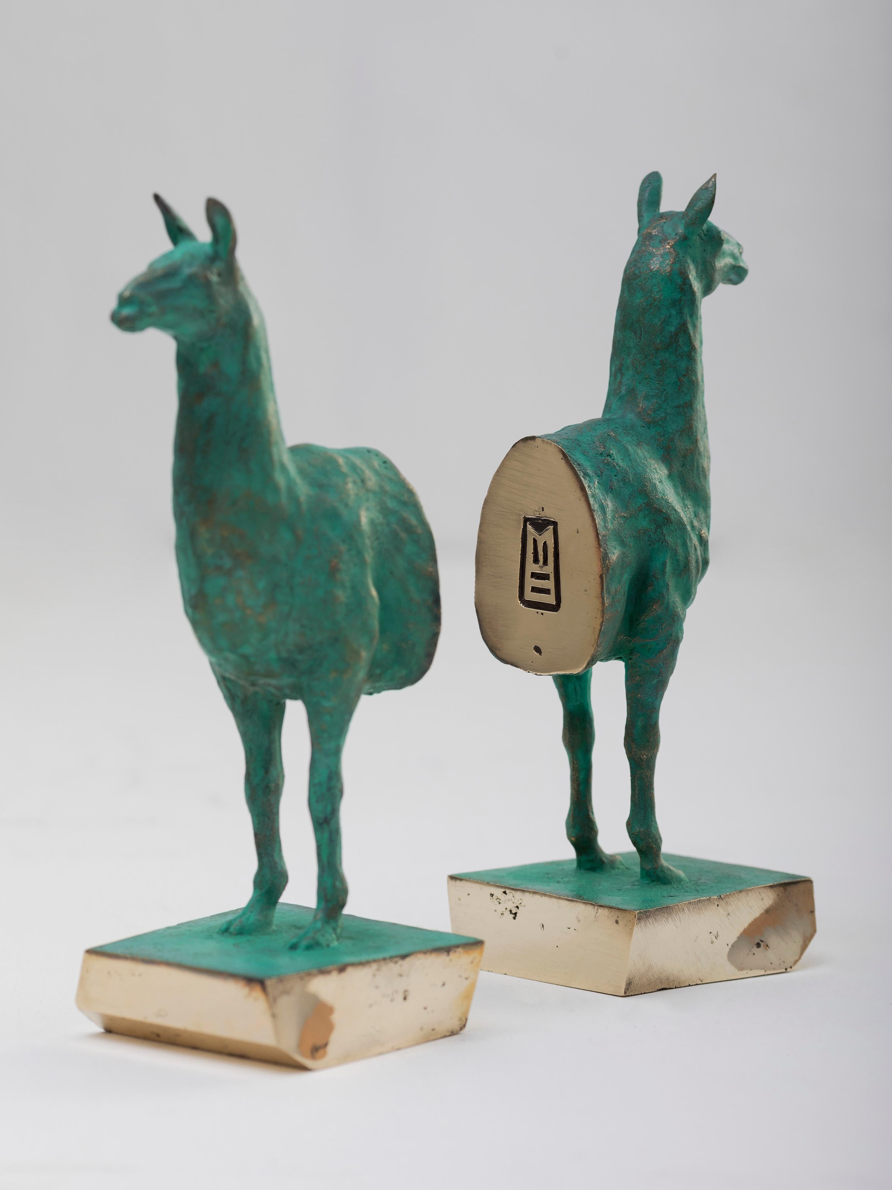 LLAMAS Decorative Bookends in Casted Bronze, Set of 2, by ANDEAN, In Stock For Sale 1