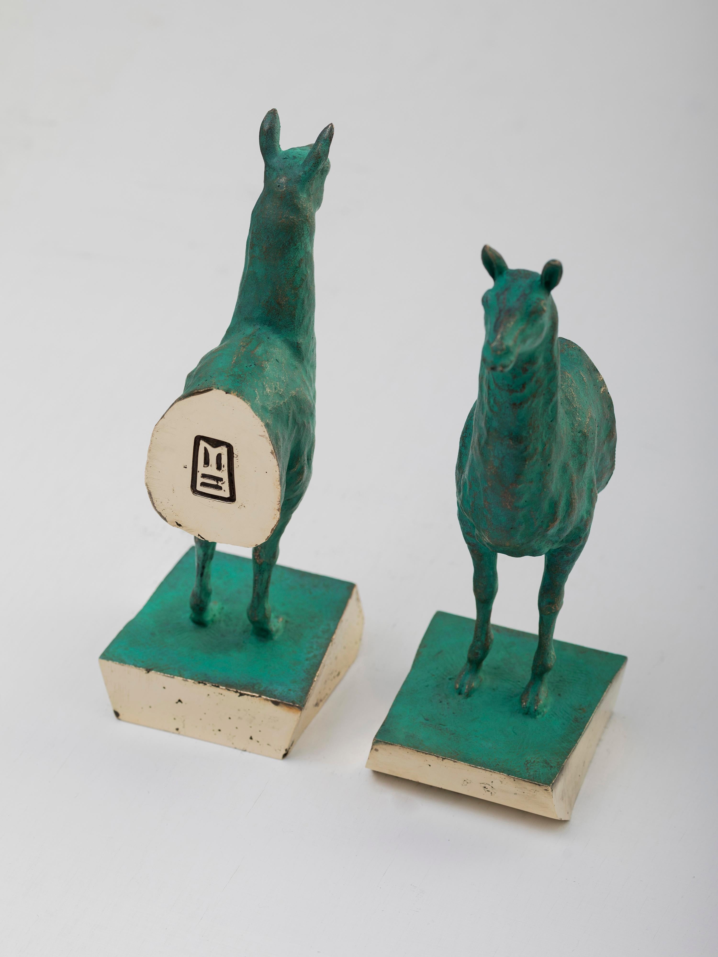 LLAMAS Decorative Bookends in Casted Bronze, Set of 2, by ANDEAN, In Stock For Sale 3
