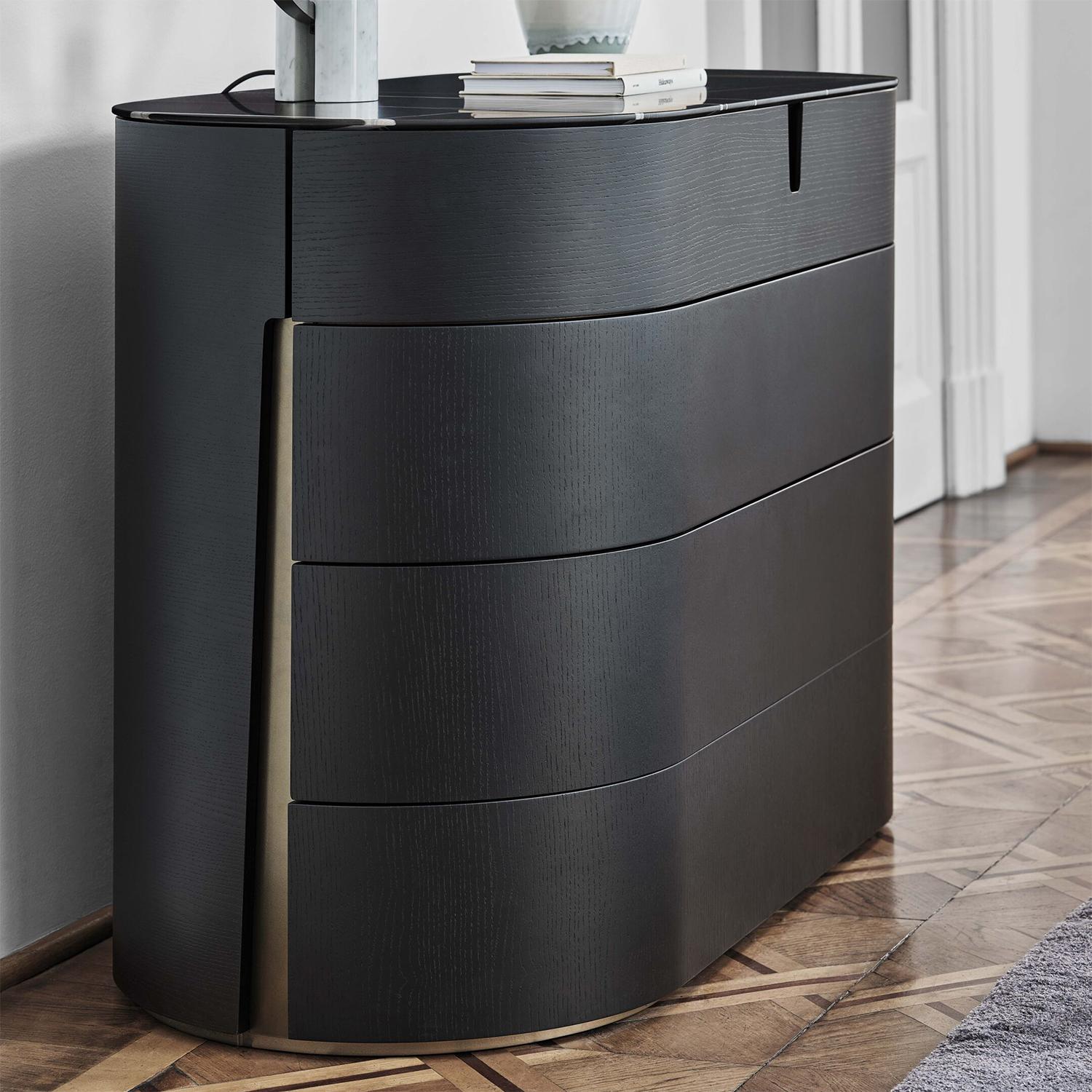 Cassettiera in marmo nero Lleno in vendita 4