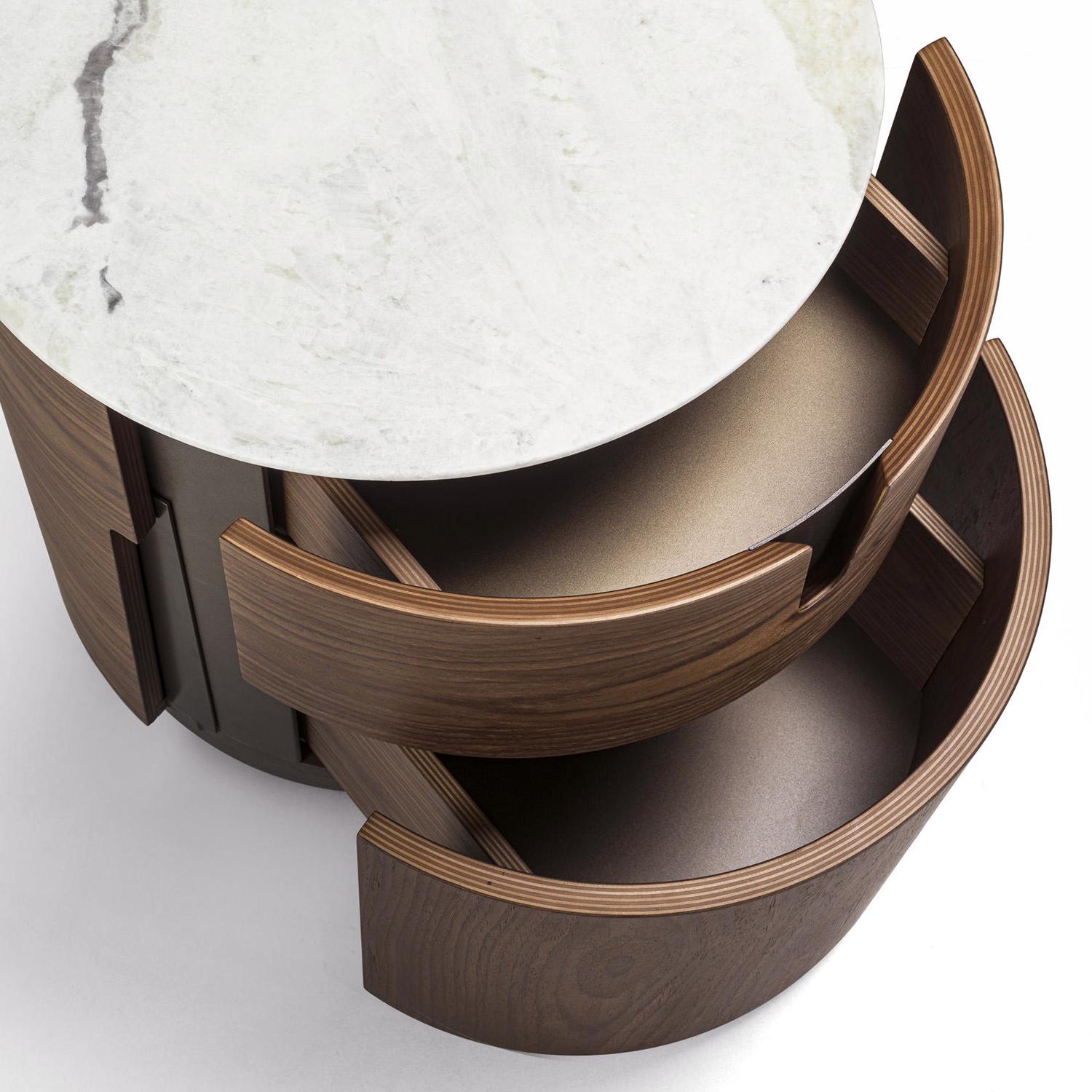 Table de nuit Lleno en marbre blanc Neuf - En vente à Paris, FR