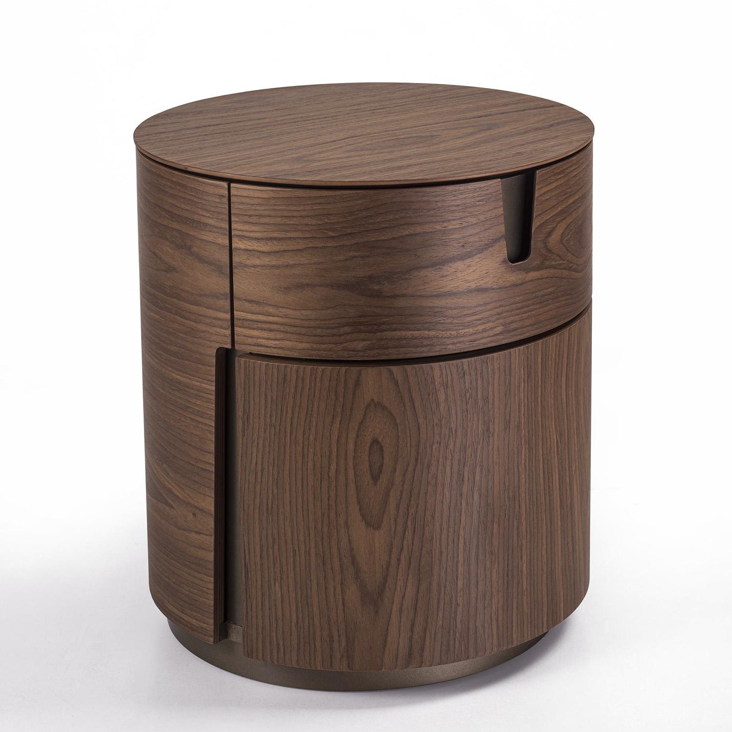 Métal Table de nuit Lleno en marbre blanc en vente