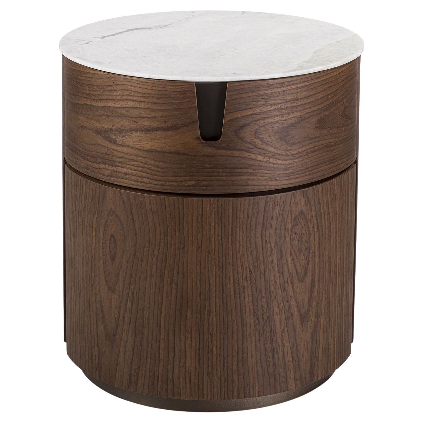 Table de nuit Lleno en marbre blanc