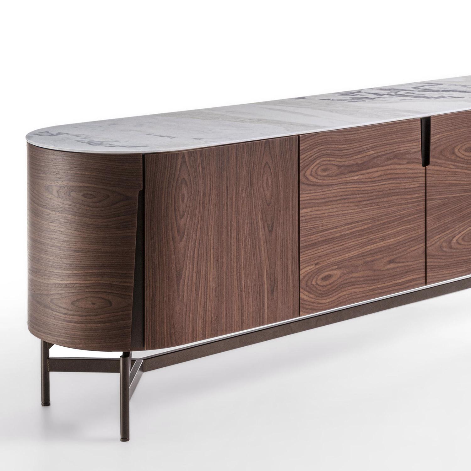 italien Buffet en marbre blanc Lleno en vente