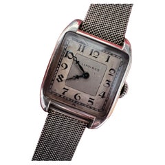 L.Leroy & Cie Platin Panzeruhr mit Armband ca' 1920's