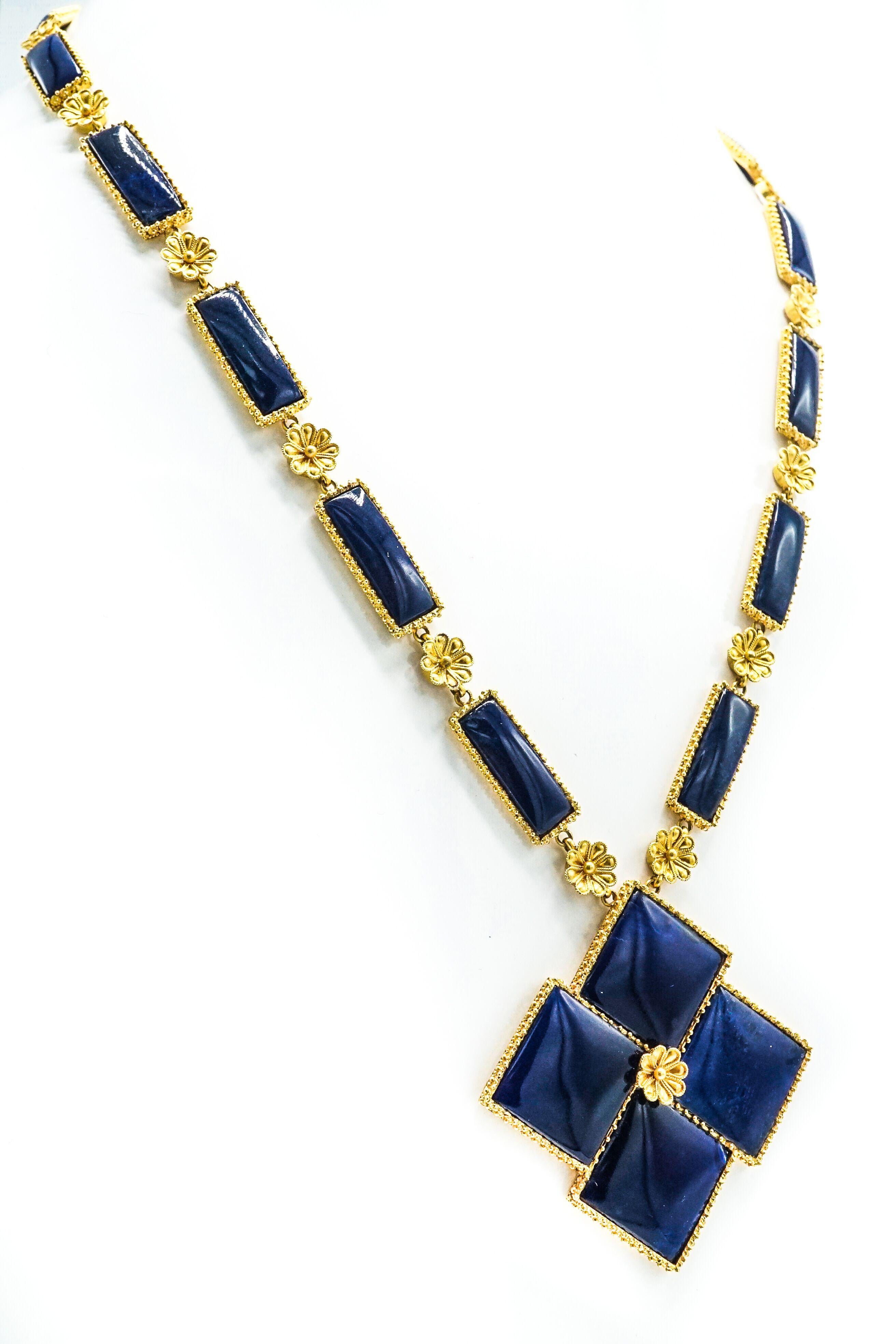 Llias Lalounis 22 Karat Gold and Sodalite Pendant-Necklace 3