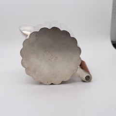 LLONKA KARASZ 1935 Art Deco Kaffeekanne in Silver Plate & Holzschnitzereien