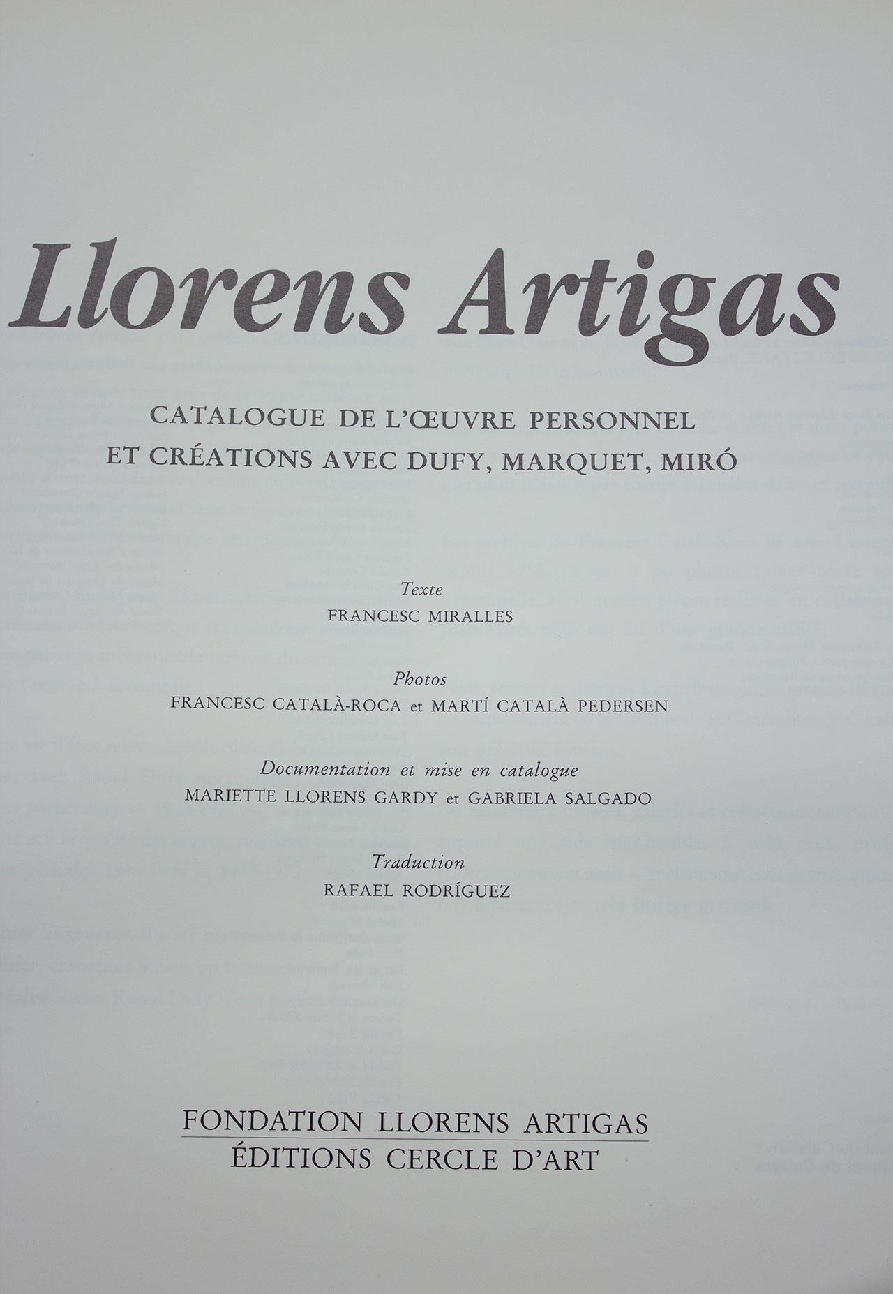 Beaux Arts Llorens Artigas Ceramist Catalogue Raisonné Art Book For Sale