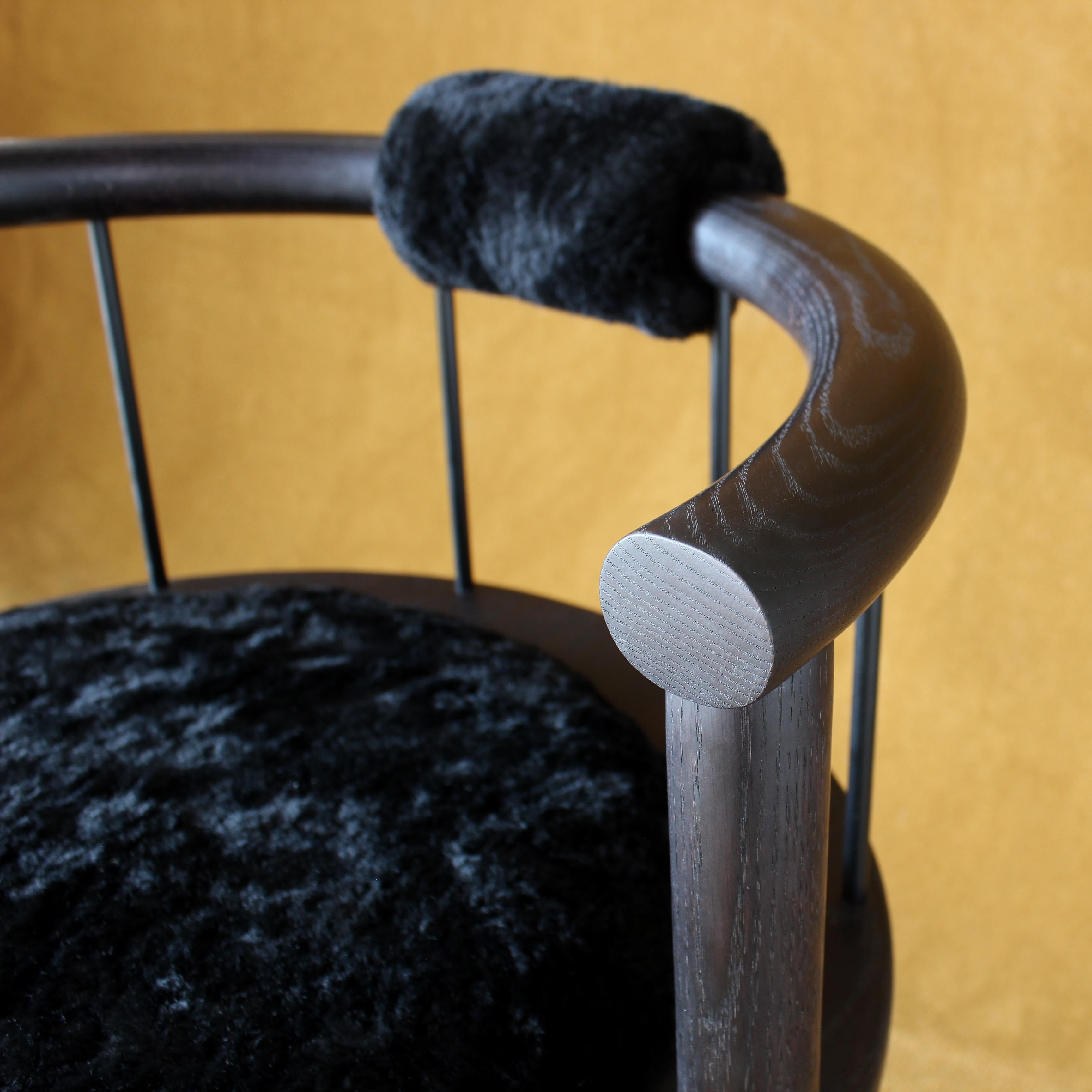 shearling bar stools