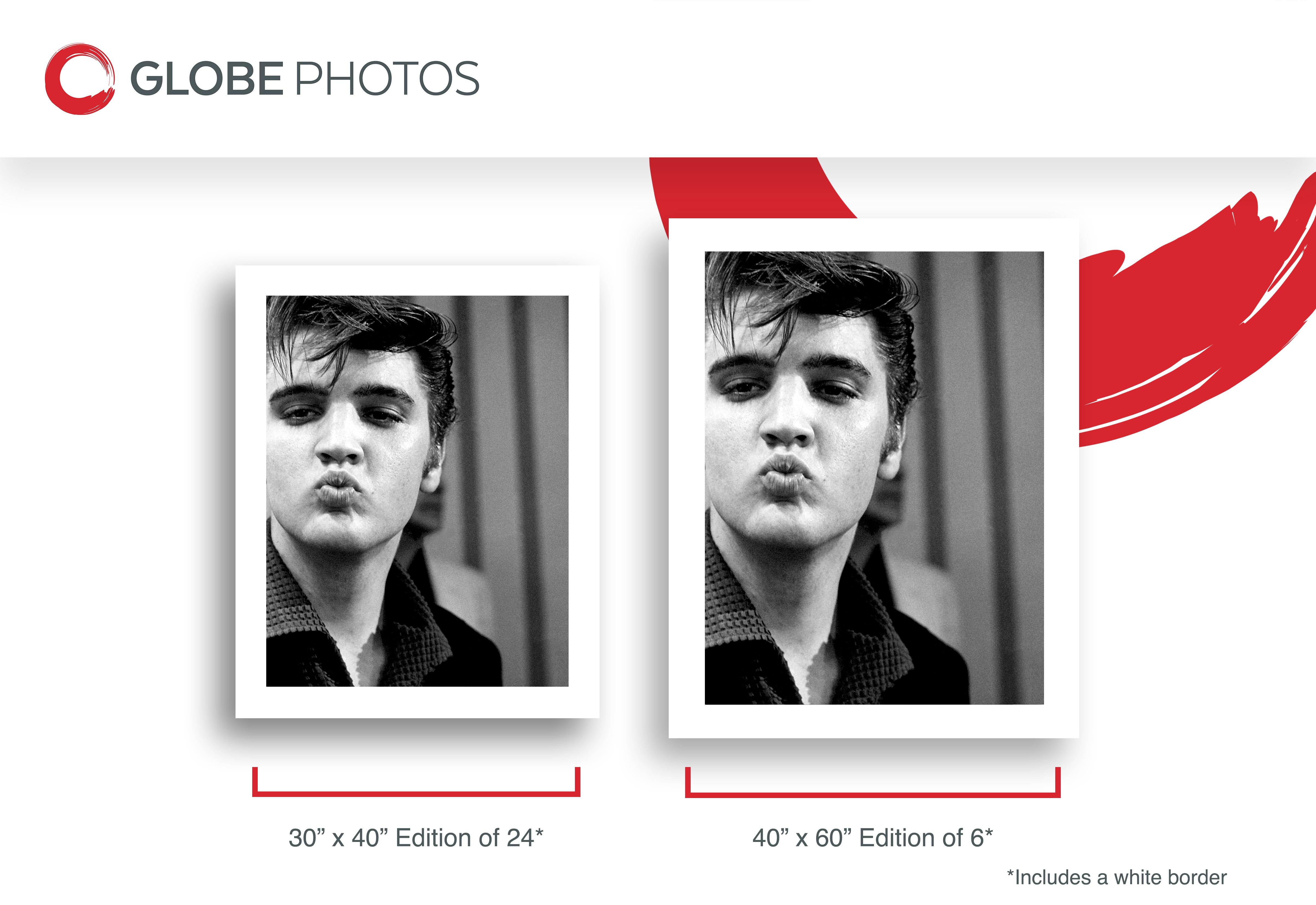Elvis Presley: The Kiss - Black Portrait Photograph by Lloyd Dinkins