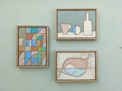 Set of 3 Mini Contemporary Abstract Oils, British Artist Lloyd Durling, Framed