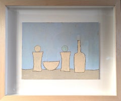 2022 Contemporary Original Abstract Oil Pastel - Still Life Antique White