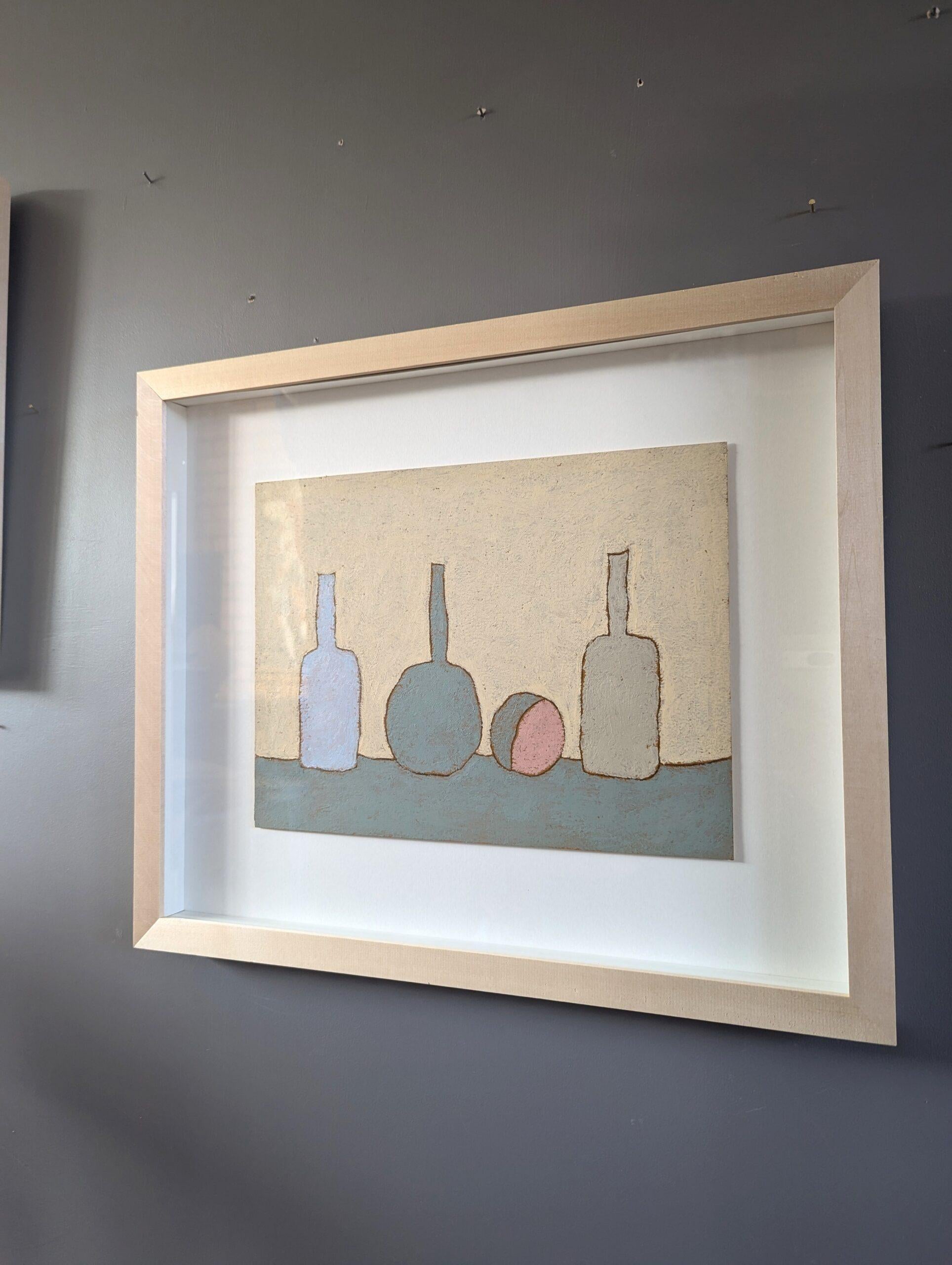 NATURA MORTA OCRA CORALLINA
Grafite e pastello a olio su carta
Dimensioni: 39 x 46,5 cm (cornice inclusa)

Una coinvolgente e potente composizione astratta dell'artista contemporaneo britannico Lloyd Durling, realizzata in grafite, pastello a olio e