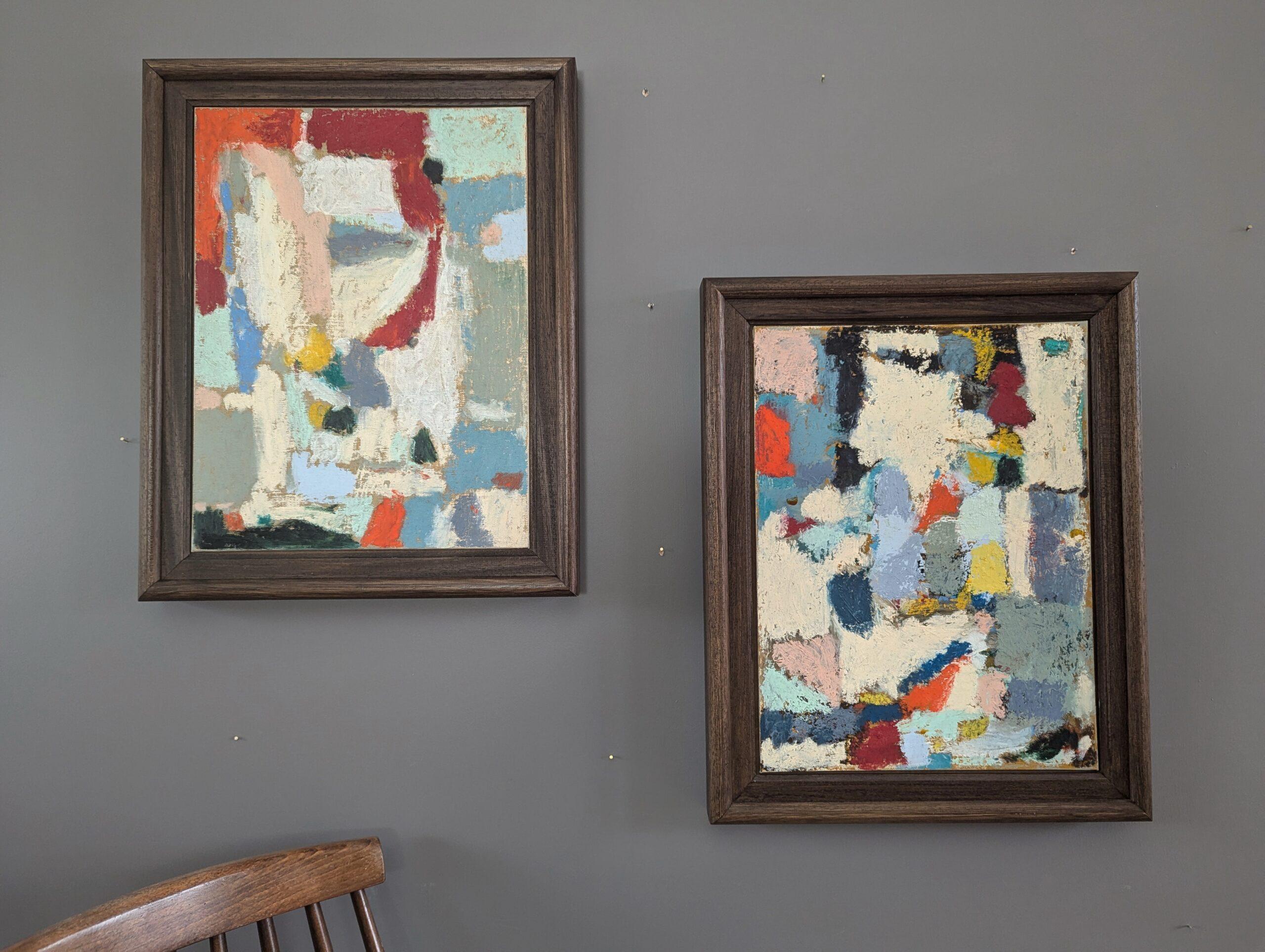 Lloyd Durling Abstract Painting - 2024 Contemporary Modernist Original Abstract Oil Paintings - Pair of Oils