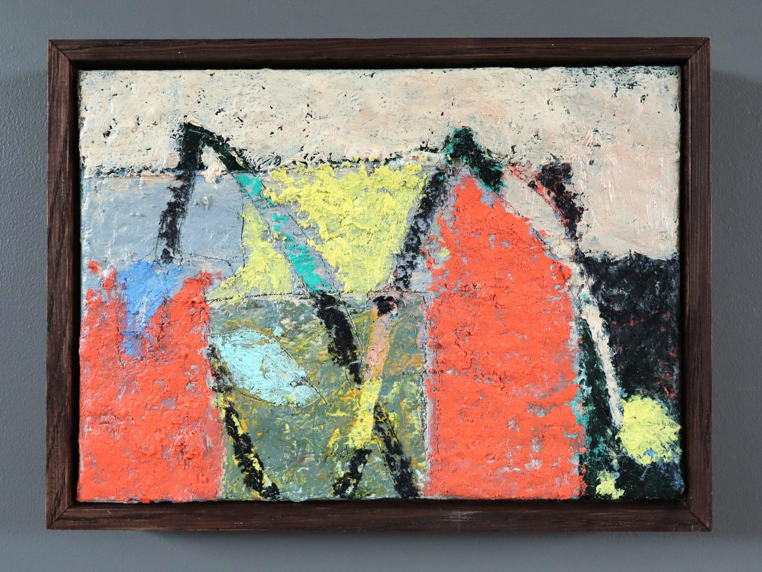 2025 AM Contemporary Abstraktes Stillleben Mini Ölgemälde - Abstrakte Pflanzen – Painting von Lloyd Durling
