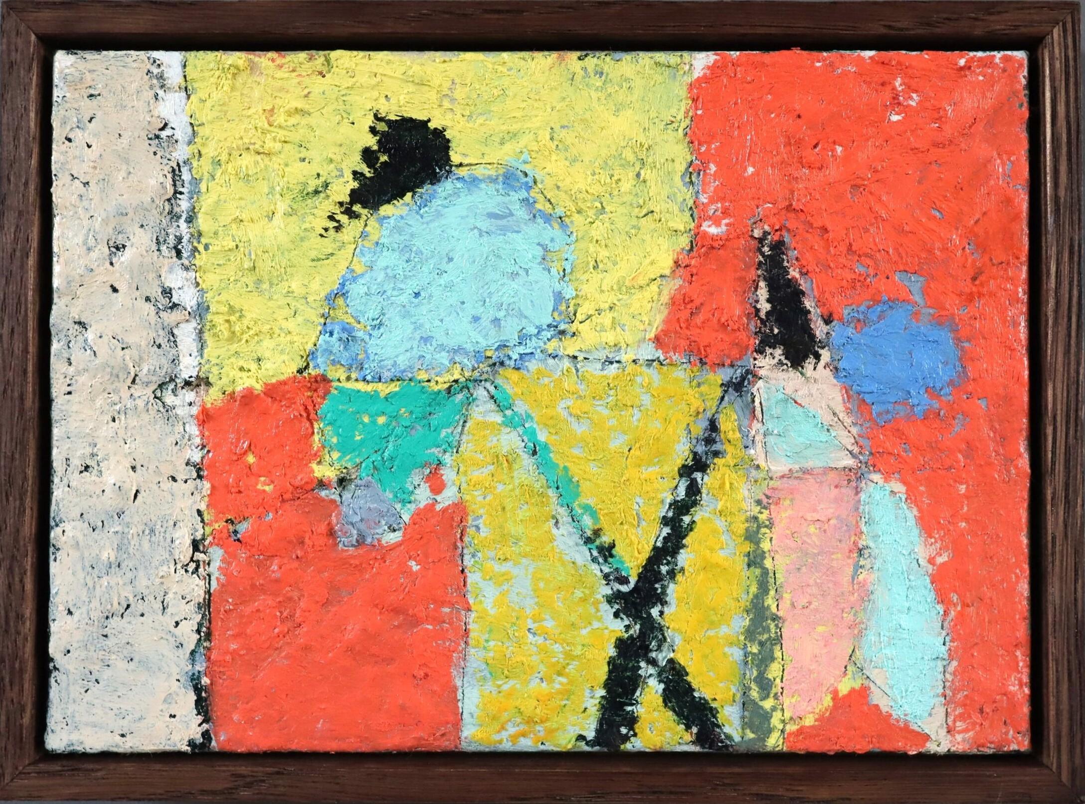 Lloyd Durling Abstract Painting – 2025 AM Contemporary Abstraktes Stillleben Mini Ölgemälde - Dämmerung Blumen