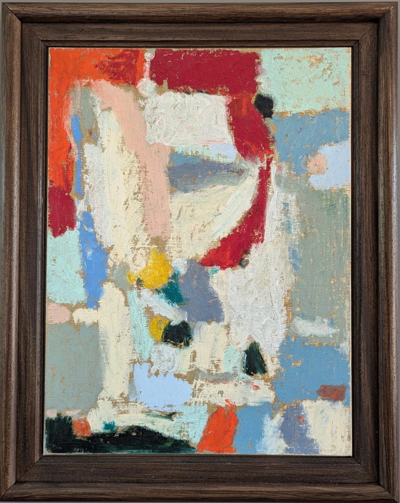 PENSIERI ROSSI
Dimensioni: 50 x 40 cm (cornice inclusa)
Olio su tavola di lino

Una coinvolgente e potente composizione astratta dell'artista contemporaneo britannico Lloyd Durling, dipinta a olio su tavola di lino. Firmato, intitolato e datato 2024