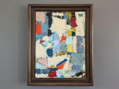 Contemporary Abstract Oil Painting, by British Lloyd Durling - Rising Grey Green