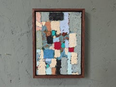 Contemporary British Mini Abstract Oil Painting, Lloyd Durling - Architecture